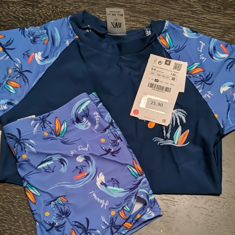 Zara Boys Swim Set Size 8-9 NWT